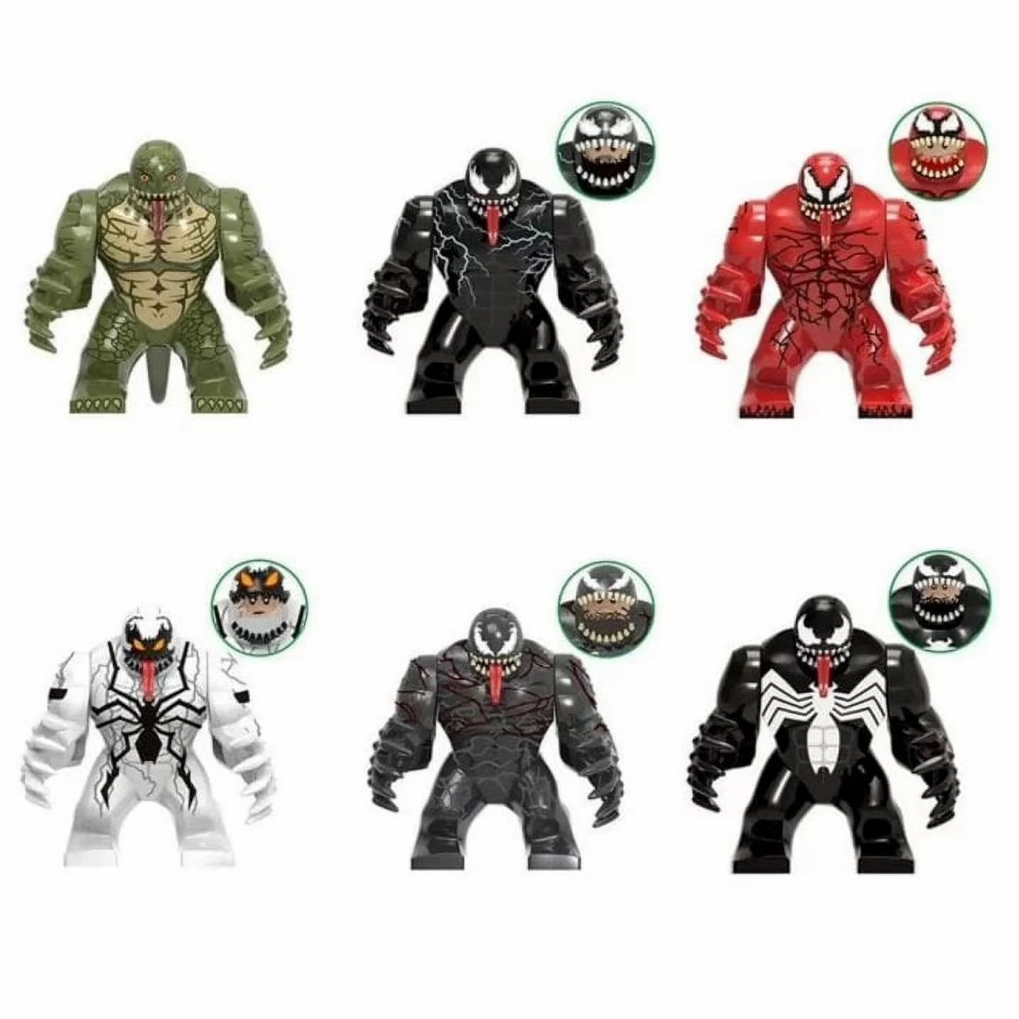 6 PCS Superhero Series Action Figures Building Blocks Set - 3 Inch ...