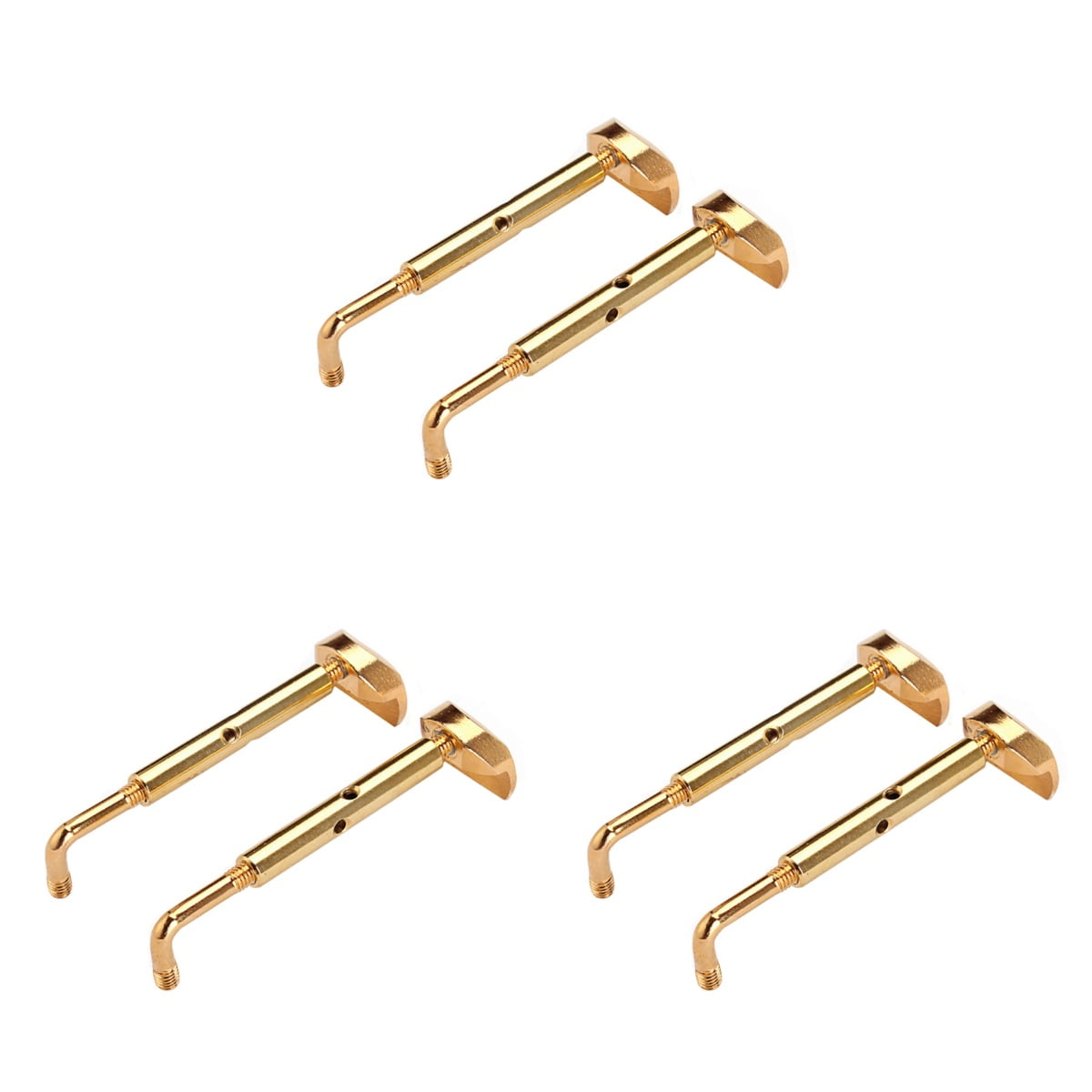 6 PCS Viola Chin Rest Screws Clamp Fiddle Parts 2Pcs DIY Brass Portable Violin Pats Fittings