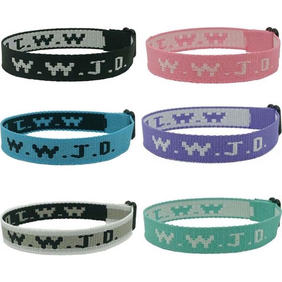 6 PCS WWJD Bracelets What Would Jesus Do Bracelet Letter Matching Friendship Braided Bracelets Inspirational Religious Christian Wristband Protection Jewelry for Women Men Girl Couples Gifts