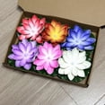 thumbnail image 1 of 6 PCS Waterproof Floating Lotus Light - Floating Flower Light Battery Operated Water Activated Warm White Pool Flower Lamp Wedding,Anniversary,Garden Decoration, 1 of 6