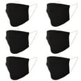 thumbnail image 1 of 6 PCs Easy to Wash Face Mask Light Weight Breathable Reuseable Washable in Black, 1 of 3
