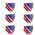 thumbnail image 1 of 6 PCs Easy to Wash Face Mask Light Weight Breathable Reuseable Washable in Reversible American Flag Design, 1 of 2