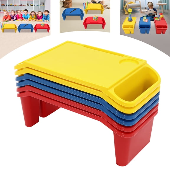 6 PCs Lap Desk Tray, Lap Desks, Lap Desk Tray for Writing Eating Game Classroom (19.69*9.84*7.09in)