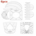 6 PCs Quilting Template Set Includes 6 Quilting Templates. Free Motion