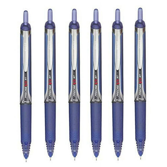 6 PENS: Pilot Precise V5 Retractable Blue Pens, Single Pen (26063) by Pilot