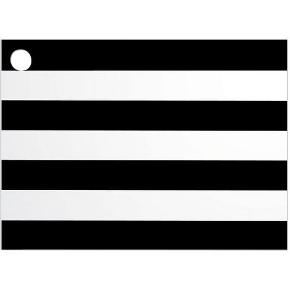 6 PK, Black & White Stripes Theme Card 3-3/4 x 2-3/4" For Party & Events