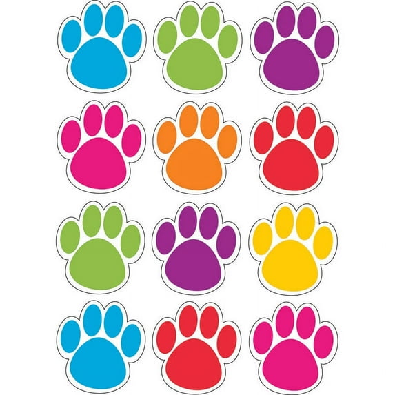 (6 PK) DIE-CUT MAGNET COLORFUL PAWS