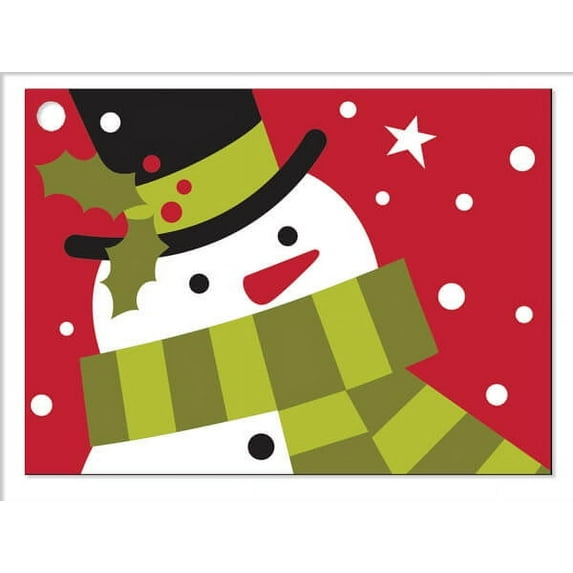 6 PK, Frosted Snowman Gift Cards 3-3/4 x 2-3/4" For Gift Basket Or Gift Bag