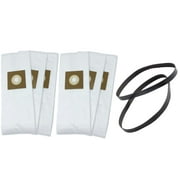 6 PK Hoover Type Y & Type Z Hepa Vacuum Bags + 2 T Series AH20065 562289001 Belts. Fits Hoover WindTunnel Max Bagged Upright Vacuum Models UH30600 & UH30301