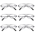thumbnail image 1 of 6 PK Mens Retro Aviator Reading Glasses Metal Frame Blue Light Blocking Readers, 1 of 11