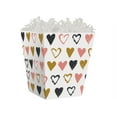 thumbnail image 1 of 6 PK, Metallic Hearts Sweet Treat Gift Box 4 x 4 x 4-1/2" For Christmas, Valentine's Day, Birthday & Holidays Decor, 1 of 1