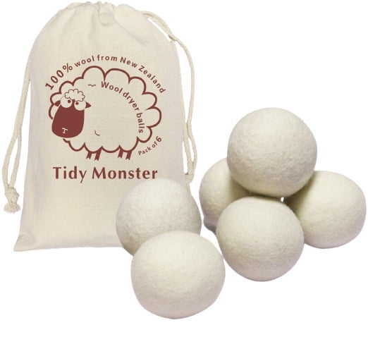 Woolite 4 Pack Wool Dryer Balls and Fresh Linen Essential Oil Kit 