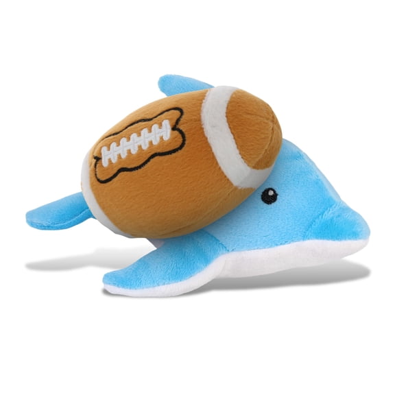 DolliBu Super Soft Dolphin Stuffed Animal with Football Plush  Soft Huggable Dolphin, Adorable Playtime Plush Toy, Cute Ocean Life Gift Plush Doll Animal Toy for Kids and Adults  6 Inches