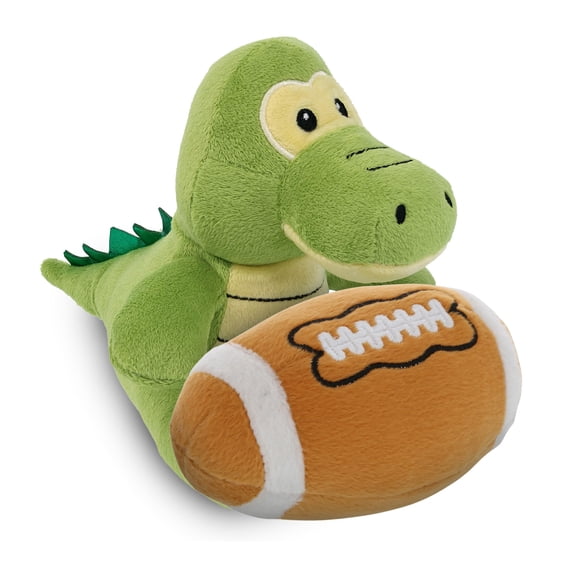 DolliBu Super Soft Gator Stuffed Animal with Football Plush Soft Huggable Alligator, Adorable Playtime Plush Toy, Cute Wild Life Gift Plush Doll Animal Toy for Kids and Adults 6 Inches