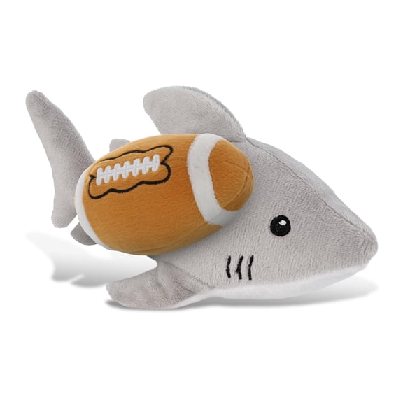 DolliBu Super Soft Shark Stuffed Animal with Football Plush Soft Huggable Shark, Adorable Playtime Plush Toy, Cute Ocean Life Gift Plush Doll Animal Toy for Kids and Adults 6 Inches