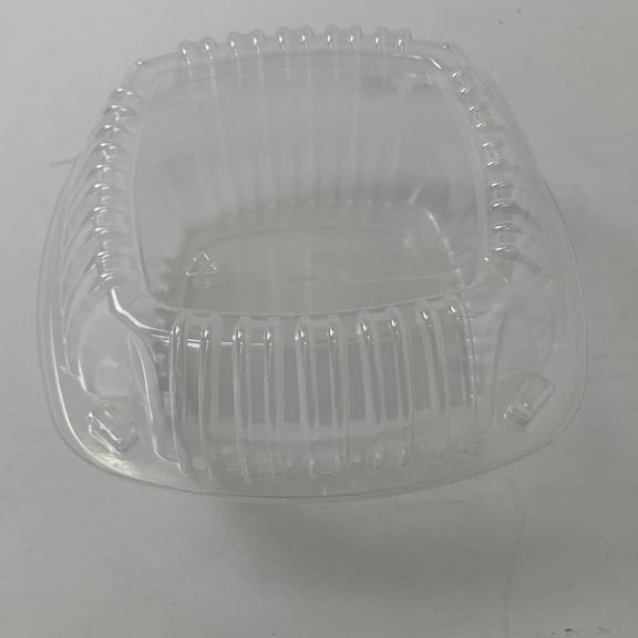 6" PS Hinged Clear Container- 1 Compartment (500 count)