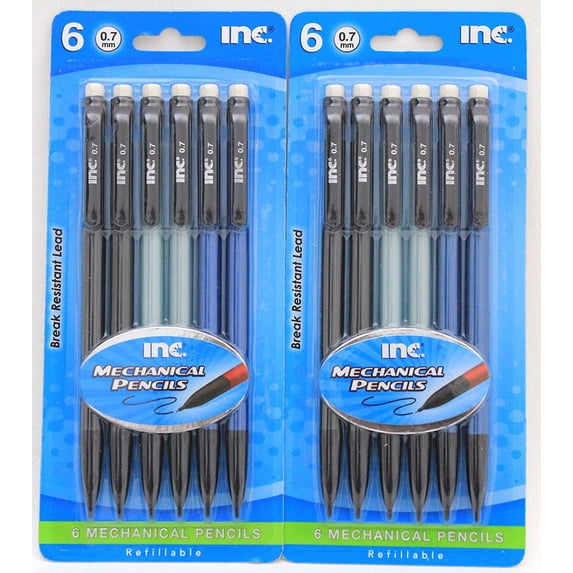 6/Pack 0.7 mm Mechanical Pencils in Assorted Color