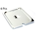 thumbnail image 1 of [6 Pack] 1/2 Size 25 Gauge NSF Steam Table Pan Cover Notch Stainless Steel, 1 of 1