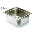 thumbnail image 1 of [6 Pack] 1/2 Size 6 inch Anti-Jam 25 Gauge Steam Table Pan NSF Stainless Steel, 1 of 2