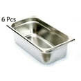 thumbnail image 1 of [6 Pack] 1/3 Size 4 inch Anti-Jam 25 Gauge Steam Table Pan NSF Stainless Steel, 1 of 2