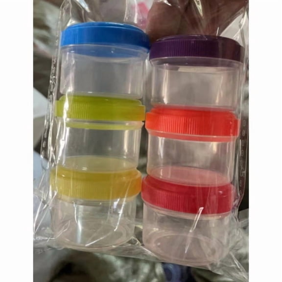 6 Pack 1.5 Oz Salad Dressing Container with Lids, Reusable Small Condiment Sauce Containers Leakproof Tiny Lunch Box Dishwasher And Microwave Safe Clear