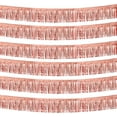thumbnail image 1 of 6 Pack 10 Feet Metallic Foil Fringe Garland Tinsel Streamers, Boriyuan Wall Hanging Fringe Backdrop Banner for Parade Floats, Wedding, Birthday, Christmas, New Year Party Decorations (Rose Gold), 1 of 8