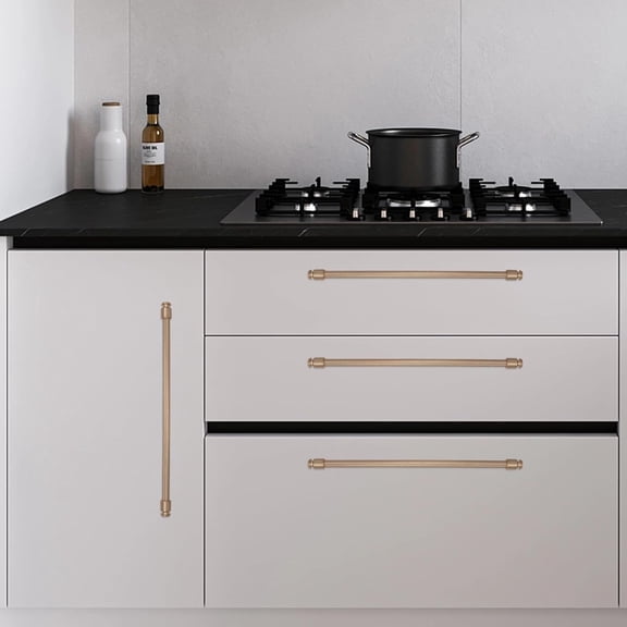 6 Pack 10 Inch Champagne Copper Kitchen Cabinet Handles Knurled Cabinet Pulls Gold Drawer Pulls Kitchen Hardware