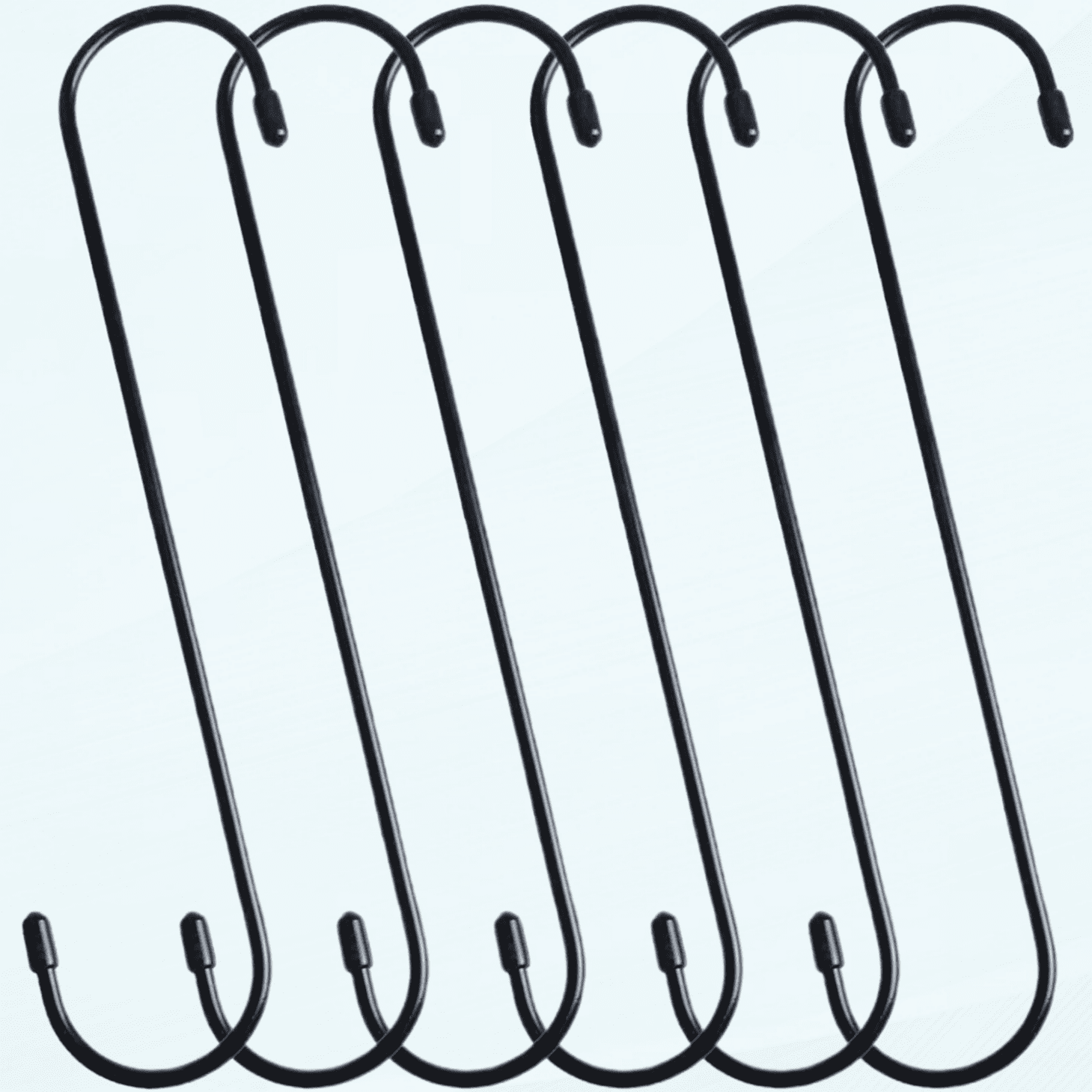 6 Pack 10 inch Extra Long S Hooks Hanging Basket Hooks Heavy Duty S