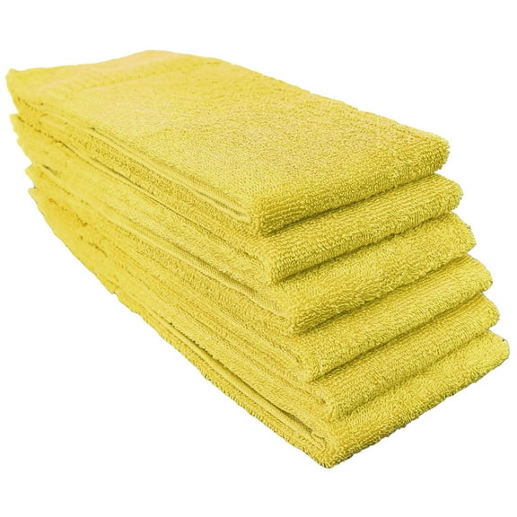 6 Pack, 100% Cotton Solid Hand Towels Kitchen Towels, Ultra Soft and Highly Absorbent Towels for Bathroom, Gym, Shower, Hotel and Spa Size: 16 x 26 Inch.