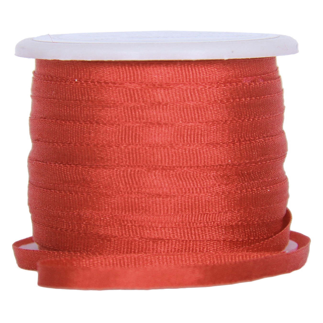 6 Pack 100% Pure Silk Ribbon by Threadart - 2mm Auburn - No. 524 - 3 Sizes - 50 Colors Available