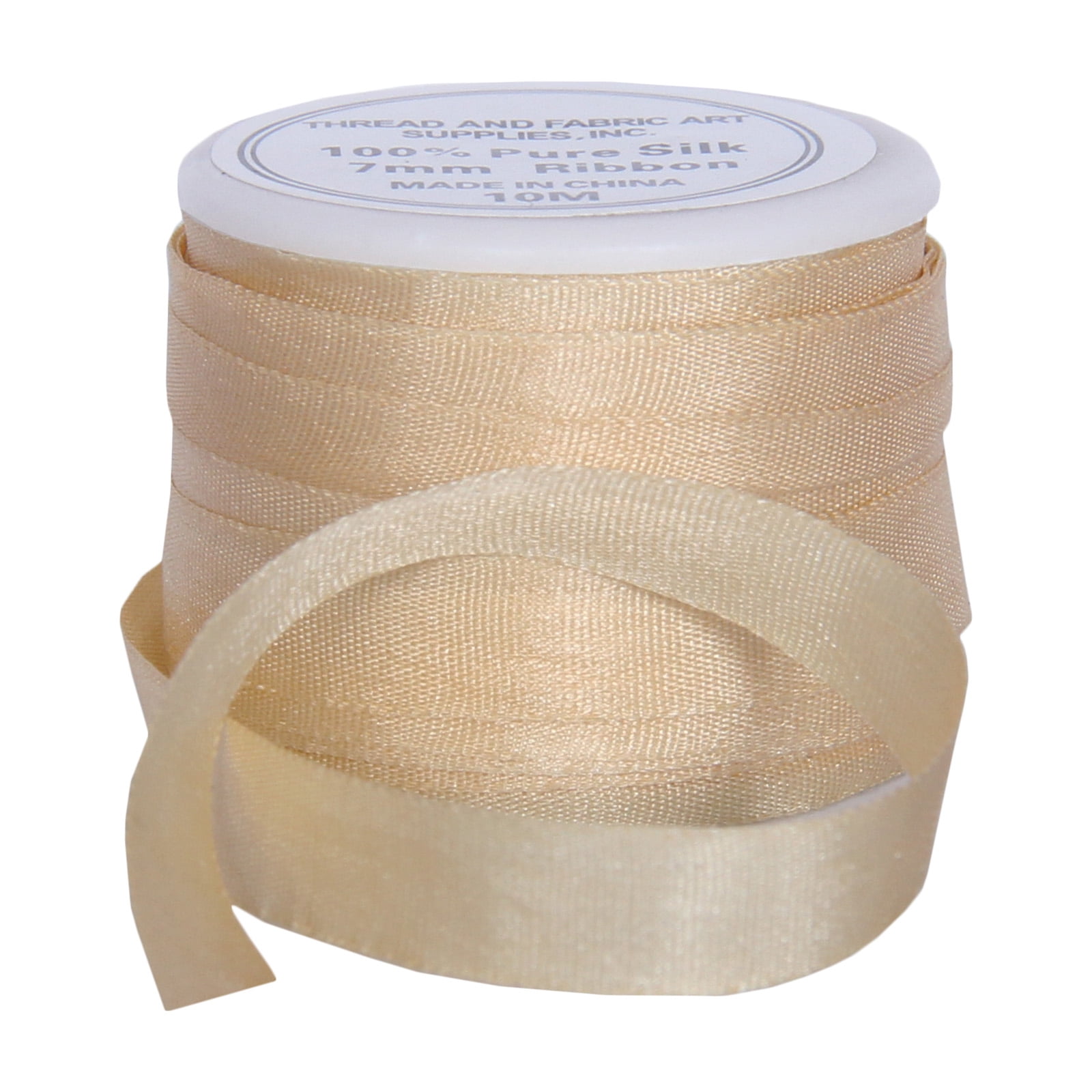 502 Ribbon 6 Pack 100% Pure Silk Ribbon by Threadart - 7mm Pastel Peach - No. 502 ...