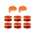 thumbnail image 1 of 6-Pack 10ft 0.065 WA0010 Worx Weed Accessories Pre-Cut Weed Eater String Trimmer Line Spools (6Spool + 2Cap), 1 of 9