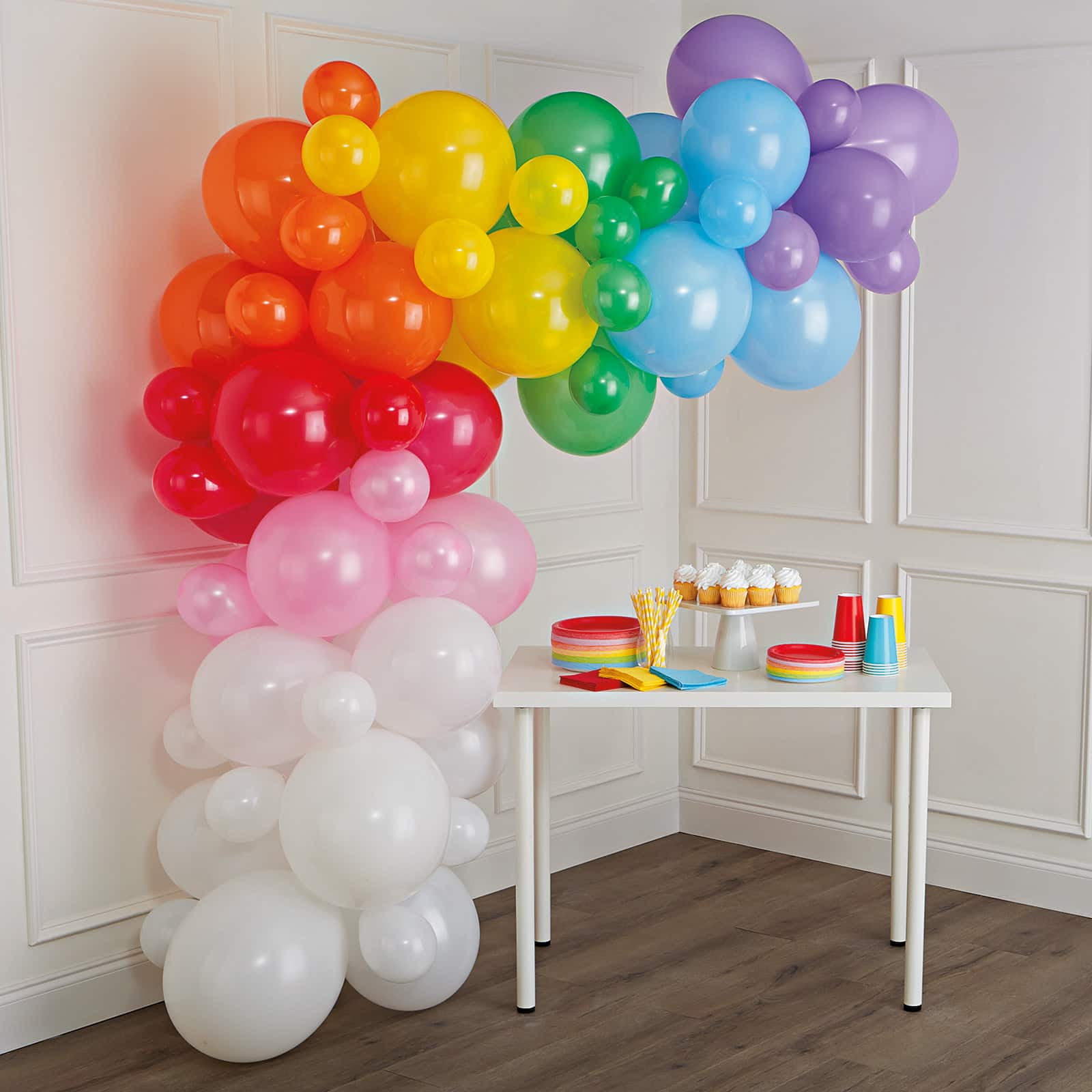 Rainbow on sale balloon garland