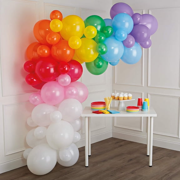 6 Pack: 10ft. Rainbow Balloon Garland by Celebrate It