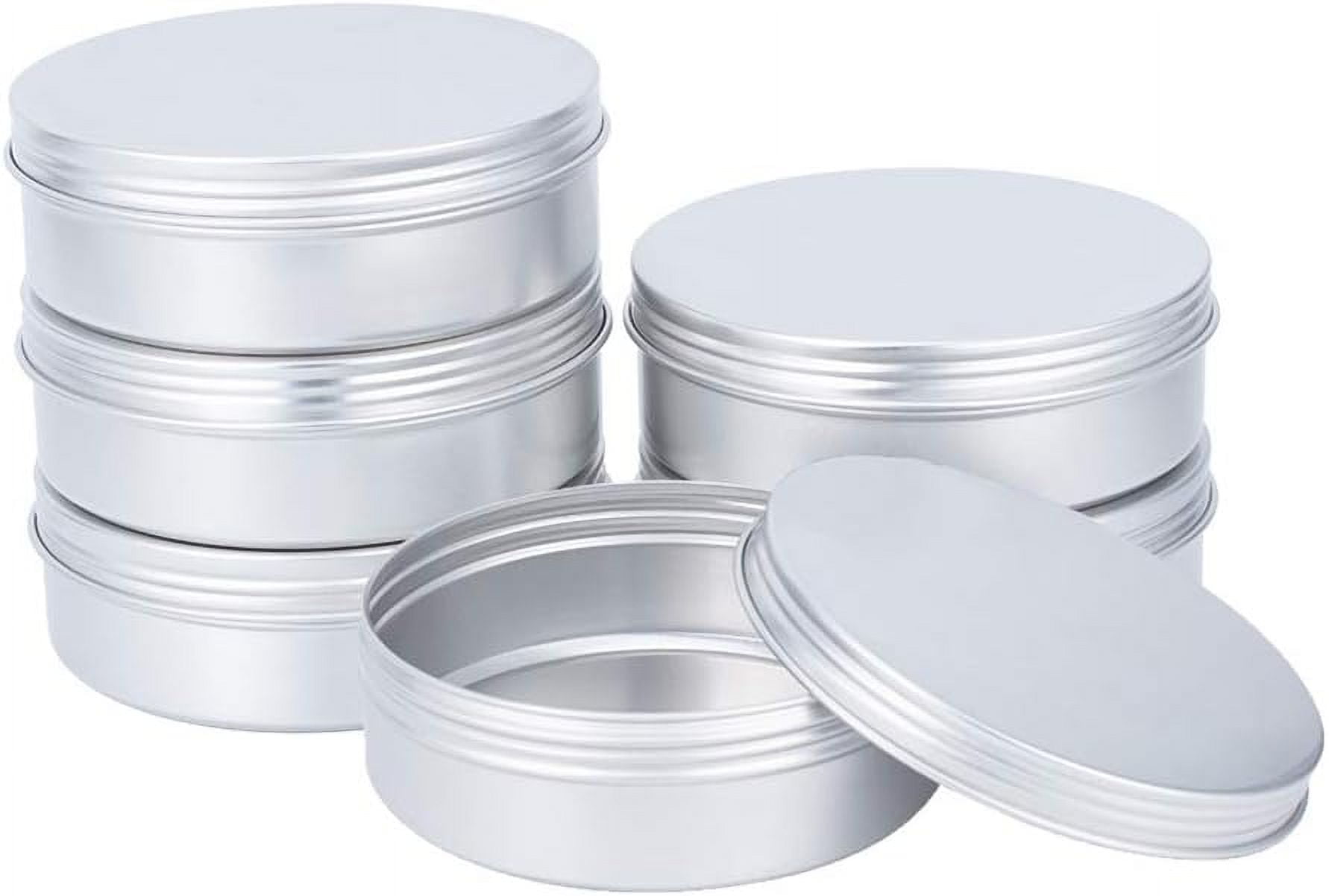 6 Pack 10oz Large Metal Storage Tin Jars with Screw Lid Metal Round Tins Containers Travel Tin Cans for Candles Arts Crafts Storage Cosmetics Party Favors