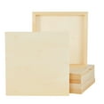 thumbnail image 1 of Bright Creations Art Supplies Wood Panels for Painting - 10x10 in, 0.83 in Cradle Depth, Unfinished, Pack of 6 - Cradle Boards for Painting & Craft Boards for Wall Art, 1 of 10