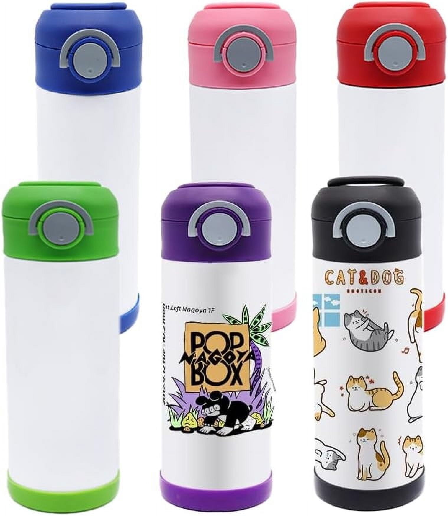 Kids Tumbler With Straw OFFNOVA 4-Pack Kids Sublimation Tumbler - 12oz  Stainless Steel Sippy Cup, Vacuum Insulated With Straw Lid Vacuum Insulated  Sippy Cup