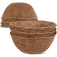 "4Pack 14"" Decorlife Coco Hanging Basket Liners, Natural Coconut