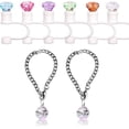 thumbnail image 1 of 6 Pack 12mm Diamond Straw Cover Cap for Brumate Era 30&40 Oz Cup and 2 PCS Crystal Ball Handle Charm Accessories, Reusable Silicone Straw Topper Accessories(6+2), 1 of 8