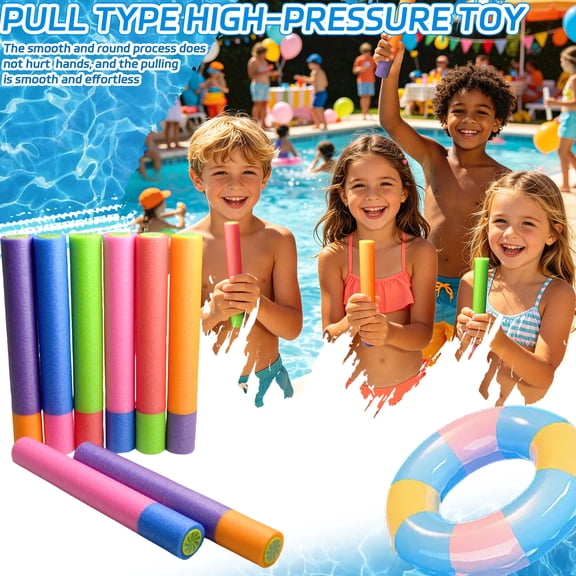 6-Pack 13" Water Blaster Set - Super Water Soaker Blaster Liquidator Water Blaster Pool Toy, Bulk Summer Outdoor Swimming Pool, Backyard, Beach Water Game Fighting Play Toys