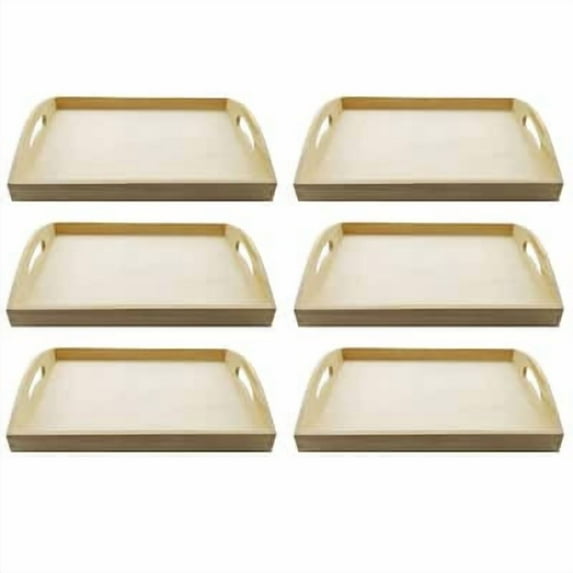 6 Pack: 13" Wooden Tray by Make Market