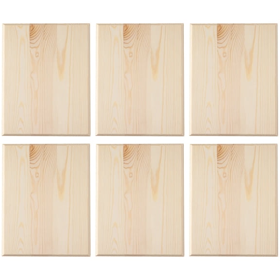 6 Pack: 14" Pine Rectangle Plaque by Make Market