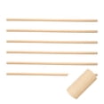 thumbnail image 1 of 6 Pack 15.75" Decorative Wood Trim, Unfinished 3D Wooden Furniture Molding Trim for DIY Craft, Home Wall Cabinet Shelf Window Door (Half-Round, 12mm), 1 of 6