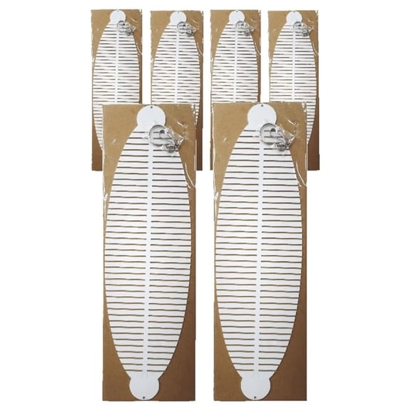 6 Pack - 15.75 x 4.75 inch Double Sided Helix Fishtail Rectangular Sublimation Wind Spinner Blanks w/