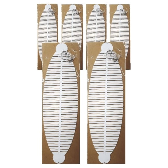 6 Pack - 15.75 x 4.75 inch Double Sided Helix Fishtail Rectangular Sublimation Wind Spinner Blanks w/