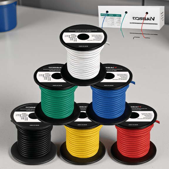 6-Pack 16 AWG Hookup Wire, 100ft per Spool, 600ft Total, Copper Clad Aluminum, Low , 6 Colors for Automotive DIY Breadboard