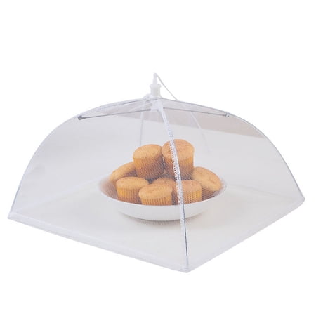 (6 Pack) 17 Inch(L) x17 Inch(W) x8 Inch(H) Pop-Up Mesh Screen Food Cover Tent Umbrella for Outdoor Camping, Picnics, Parties, BBQ, Collapsible and Reusable Food Net Cover