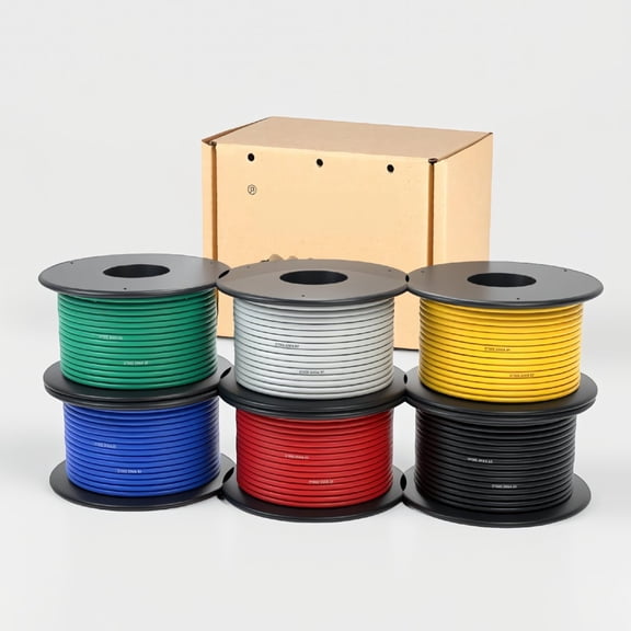 6-Pack 18 AWG Silicone Wire 20ft Each, Flexible Stranded Tinned Copper Hook Up Wire, 6 Colors