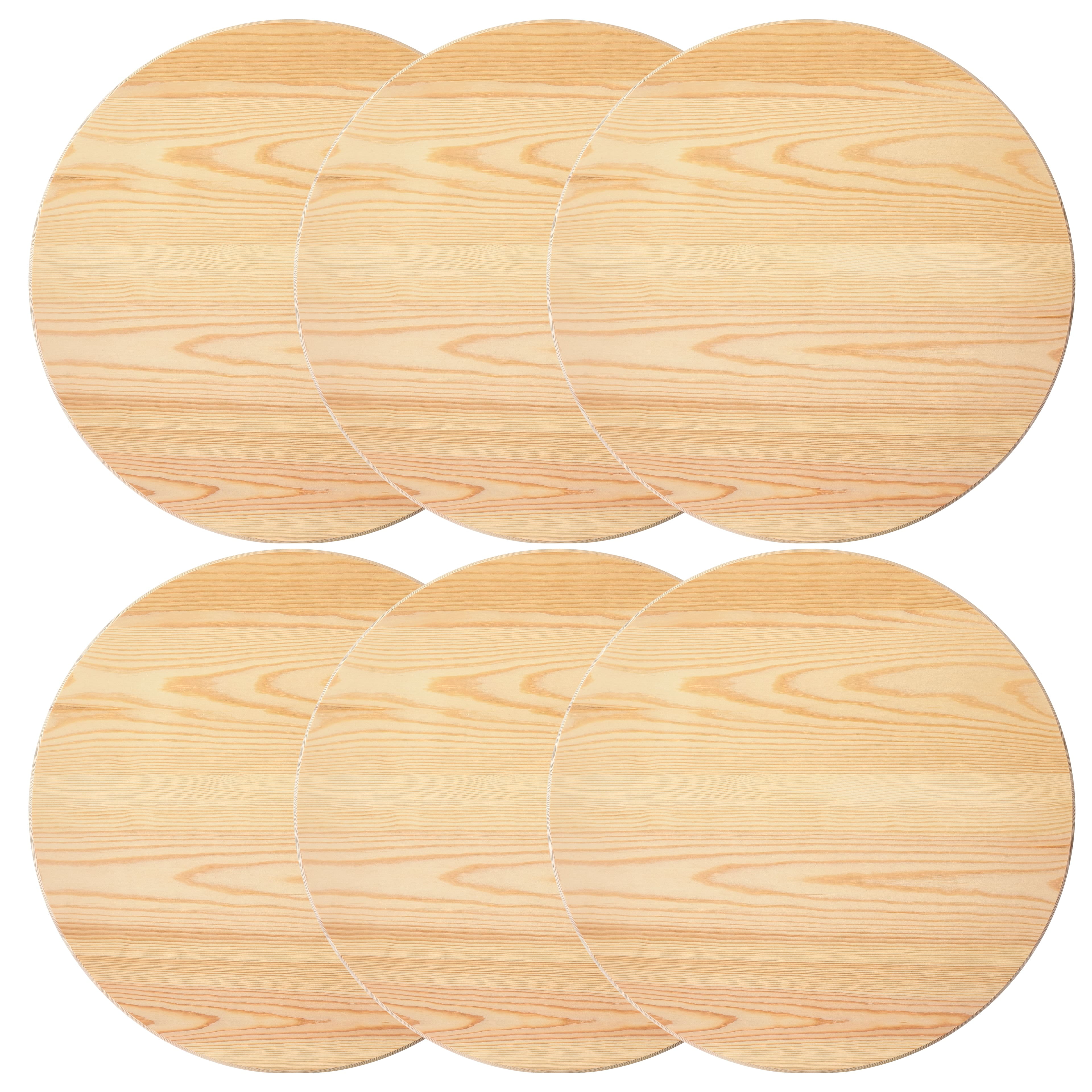 KOHAND 100 PCS 5 Inch Wood Circles, Round Wood Discs for Crafts, Wooden  Circles Unfinished Wood Rounds Slices for DIY Wedding Decoration Coasters