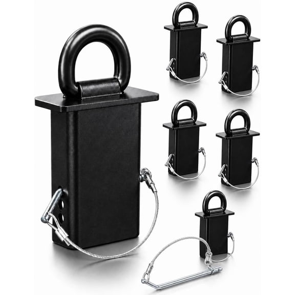6 Pack 18000 lb Stake Pocket D-Rings 5/8 In Hitch Pin Tie Down Anchors for Flatbed Trailer